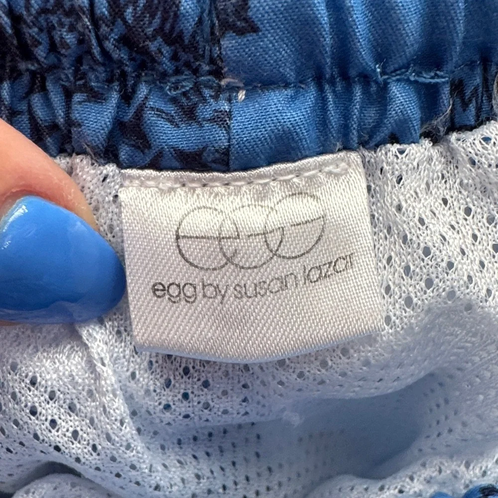 NWOT Swim Trunks EGG by Susan Lazar Bathing Suit Ocean Blue Puffer Fish 3/6 m